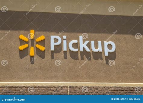 Walmart Pickup Sign Editorial Image 99840322