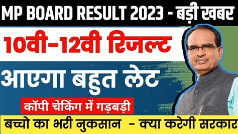 Mp Board Result 2023 बुरी खबर रिजल्ट आएगा बहुत लेट Mp Board