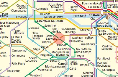 Sevres Babylone Station Map Paris Metro