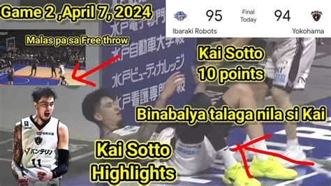 Kai Sotto Gumawa Ulit Ng 10 Points Game 2 April 7 2024 Highlights