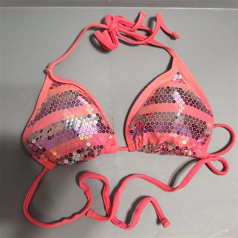 California Waves Sequin Triangle Bikini Top Gem