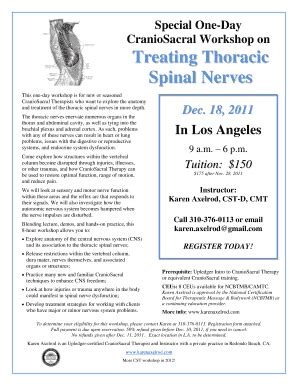 Fillable Online Treating Thoracic Spinal Nerves Karen Axelrod Fax