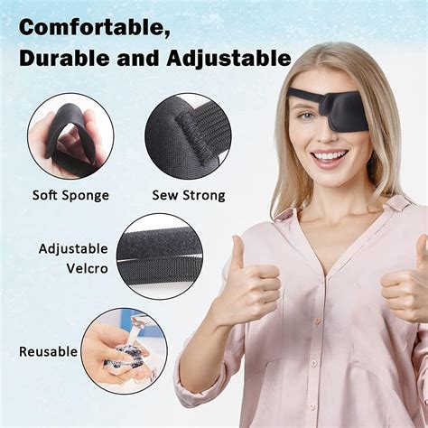 Rikeyo Pcs D Eye Patches For Adults Adjustable Medical Eyepatch For