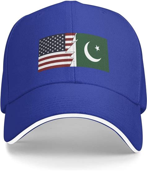 Torn Style American And Pakistan Flags Baseball Cap Sandwich Brim Hats