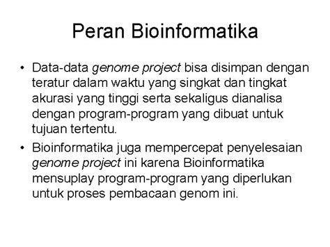 Bioinformatika Contents Informasi Dan Panduan Mengenai Bioinformatika