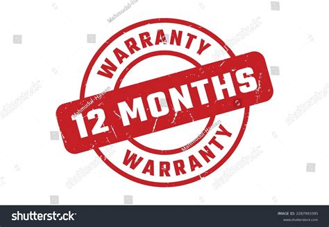 12 Months Warranty Rubber Stamp Stock Vector Royalty Free 2287993395