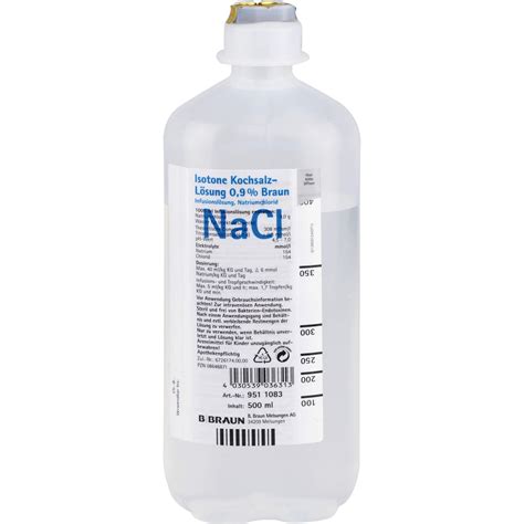 Braun Isotone Kochsalzlösung NaCl 0 9 Ecoflac plus 500 ml Lösung