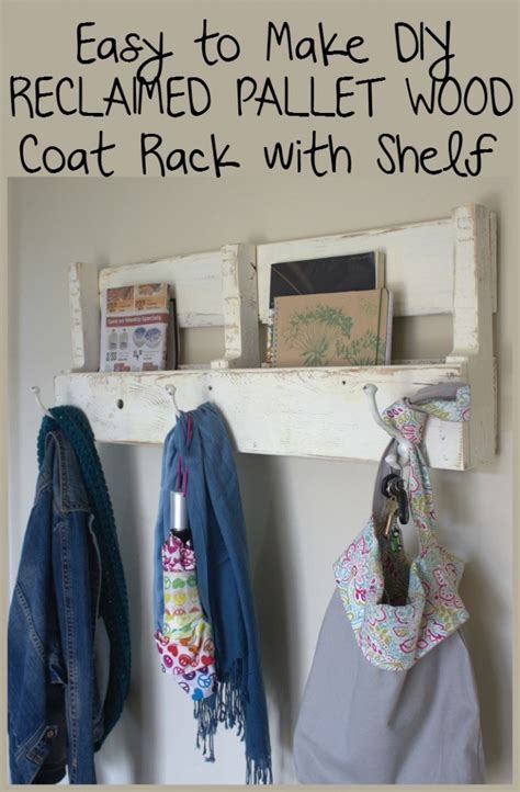 Make Your Own Reclaimed Wood Pallet Coat Rack And Shelf