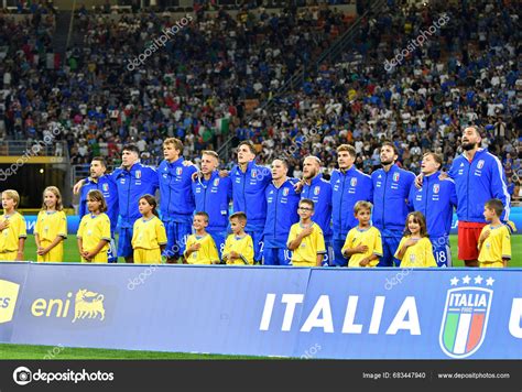 Milan Italy September 2023 Players Italy National Team Listen National ...