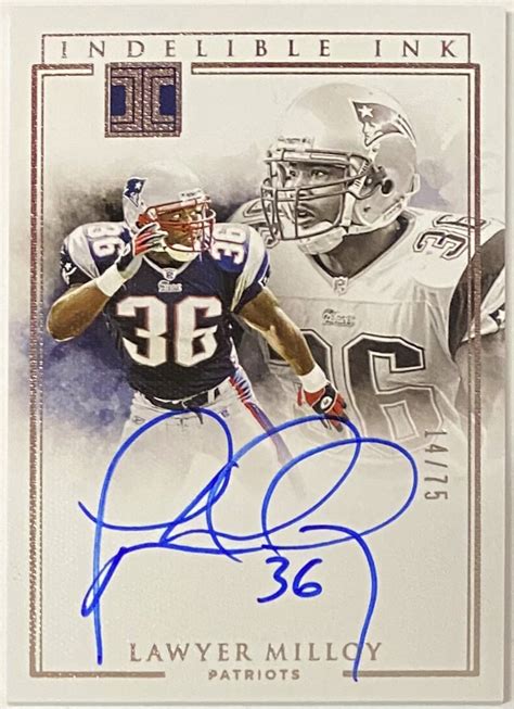 Lawyer Milloy Autographed 2020 Panini Impeccable Football New England ...