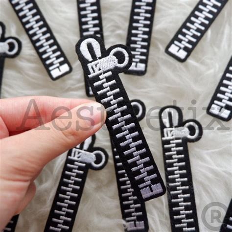 Jual Zipper Iron Patch Bordir Emblem Baju Aplikasi Bordiran Tempel