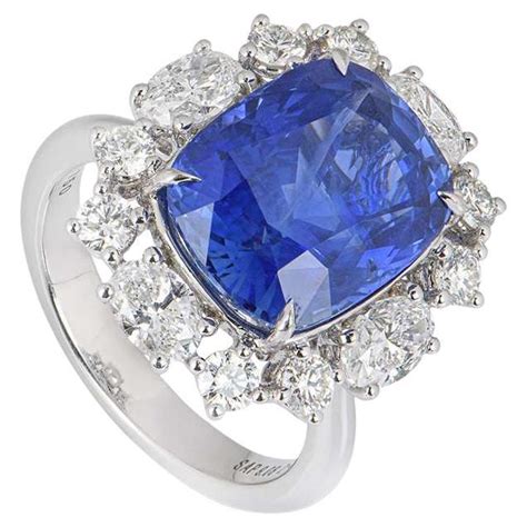 Platinum 6 58 Carat Sri Lankan Cornflower Blue Ceylon Sapphire And