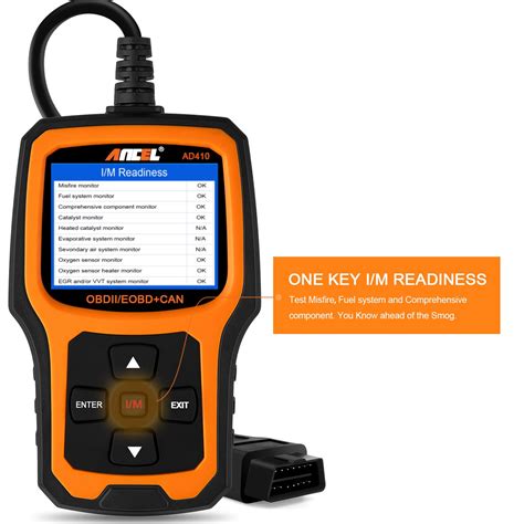 Ancel Ad Obd Ii Vehicle Check Engine Light Scan Tool Automotive Code