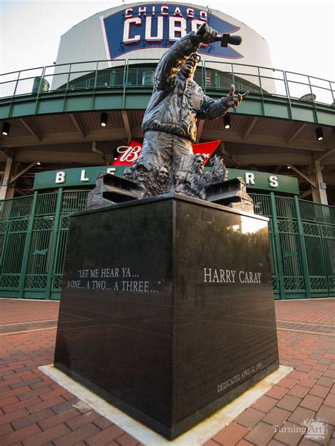 Harry Caray Statue in Color @ Wrigley Field by Ken Zen - TurningArt