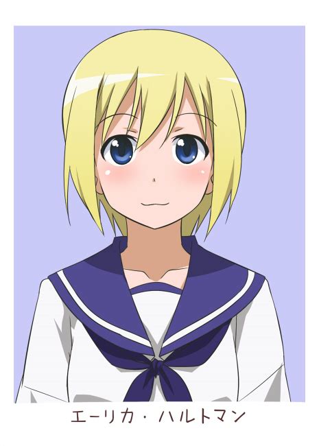 Safebooru 3 Blonde Hair Blue Eyes Blush Bust Character Name Erica