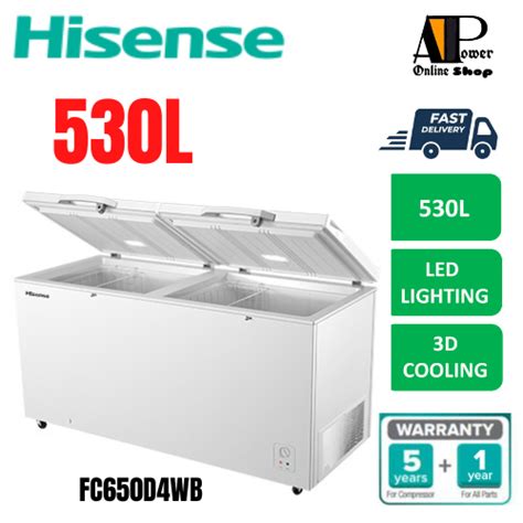 Hisense 500L 530L 780L Chest Freezer FC650D4BWB Fridge 8 In 1 LED With