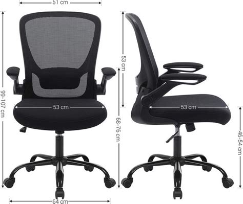 Bureaustoel Office Chair Met Opklapbare Armleuningen Ergonomische