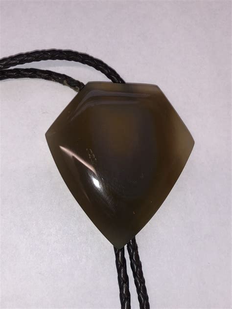 Vintage Western Jasper Bolo Tie Stone Bolo Tie Leathe Gem