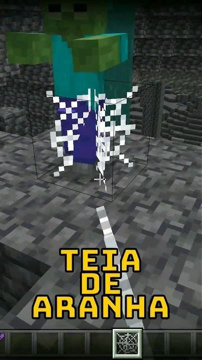 Como Fazer Teia De Aranha Minecraft - Como pegar teia de aranha no Minecraft #minecraftshorts - YouTube