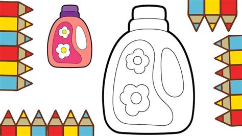 How To Draw Laundry Detergent Laundry Powder Youtube