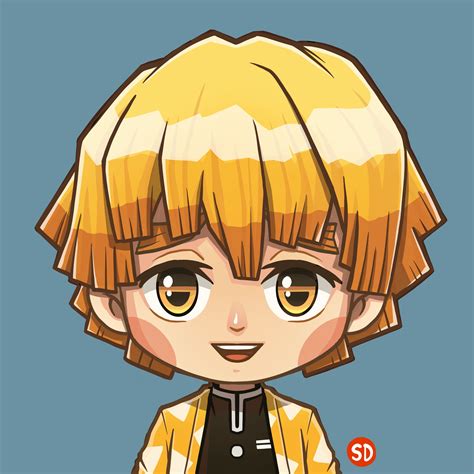 Zenitsu Drawing Chibi Np