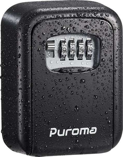 Puroma Security Key Lock Box Digit Combination Waterproof Portable