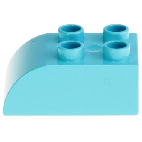 LEGO Duplo Brick 2 X 3 With Curved Top 2302 Medium Azure DECOTOYS