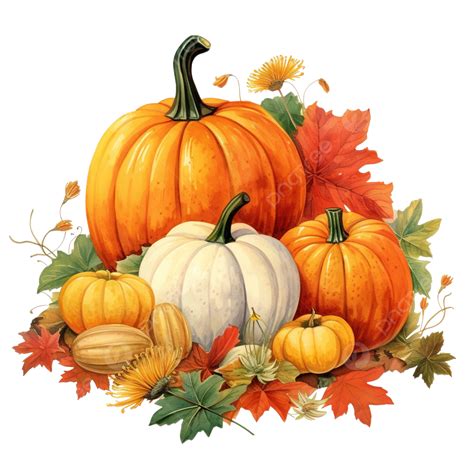 Autumn Composition Of Pumpkins And Squash Greeting Card Thanksgiving