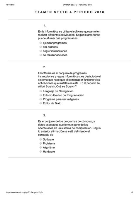 Examen Sexto Periodo Pdf