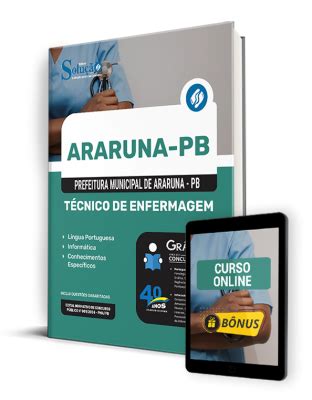 Apostila Prefeitura de Araruna PB 2024 Técnico de Enfermagem