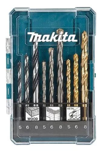 Jogo Kit De Brocas Madeira Ferro E Concreto D 08660 Makita