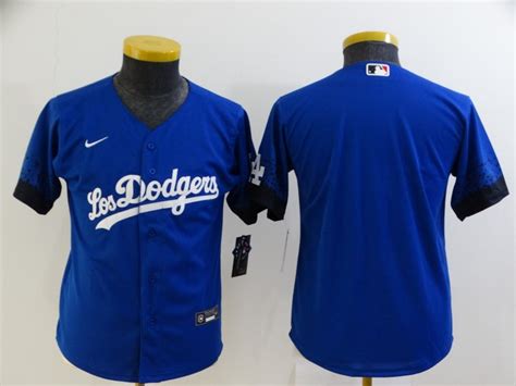 Youth Los Angeles Dodgers 50 Mookie Betts Blue 2021 City Connect Cool Base Stitched Jersey On