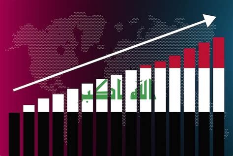 Premium Vector Iraq Bar Chart Graph Increasing Values Country