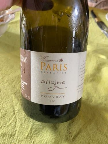 Domaine Paris P Re Fils Vouvray Origin Sec Vivino Us