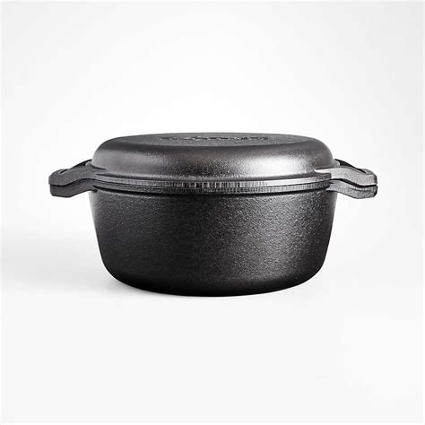 Lodge Chef Collection 6 Qt Cast Iron Double Dutch Oven Reviews Crate And Barrel Canada