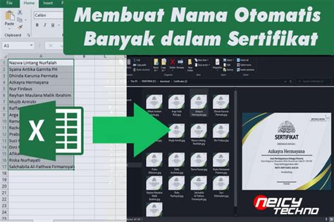 Langkah Mudah Membuat Nama Otomatis Banyak Dalam Sertifikat