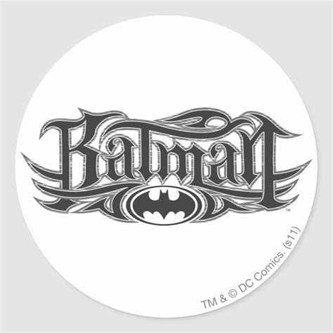 Batman Stylized Logo Classic Round Sticker Zazzle Custom Batman