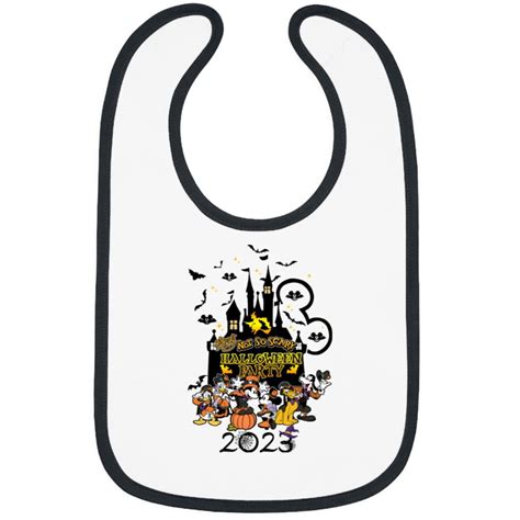 Mickey's not so scary Halloween 2023 Bibs, Disney castle Halloween Bibs ...