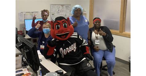 NJ Devils Mascot Drops by Robert Wood Johnson Hospital | Bordentown, NJ ...