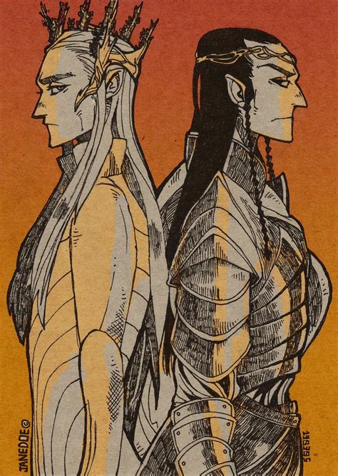 Thranduil And Elrond By Janedoemmmmm On Deviantart Artofit