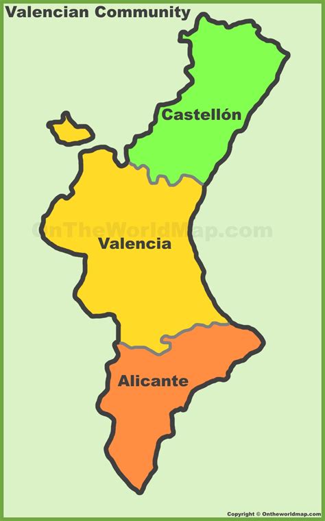 Artificial Pensionista Paisaje Mapa Comunidad Valenciana Espa A Agua