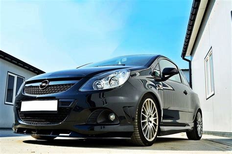 FRONT SPLITTER OPEL CORSA D NURBURG FOR OPC VXR BUMPER Gloss Black