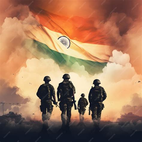 Premium Photo | Indian army holding Indian flag