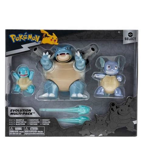 Pokémon Figura Select Multipack Evolution 3 Figuras Squirtle Wartortle