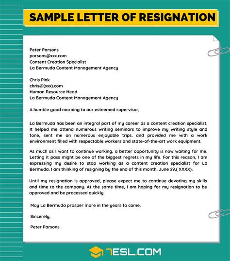 How To Write A Resignation Letter With Examples At James Alexis Blog