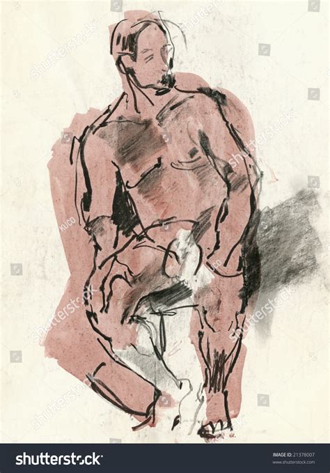Naked Figure Drawing 3 Stock Illustration 21378007 Shutterstock
