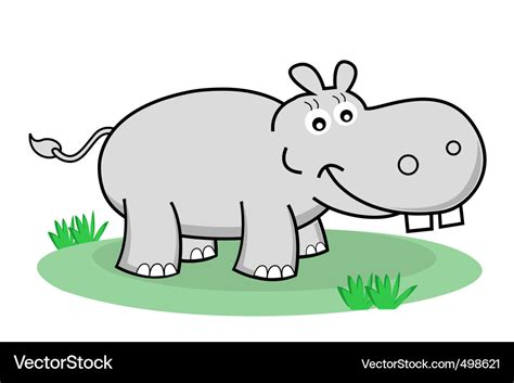 Cartoon hippopotamus Royalty Free Vector Image