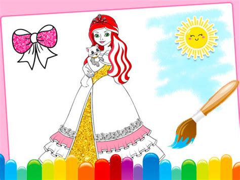 Play Princess Coloring Glitter Game Online For Free Using Gamerush