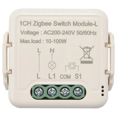 Przekaźnik włącznik dopuszkowy Zigbee bez zyły N TUYA eWeLink HA