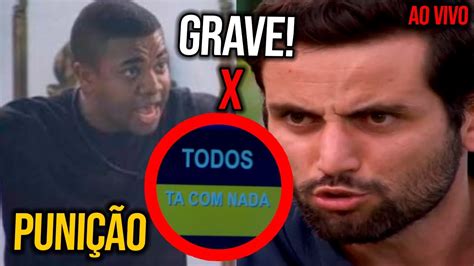 Festa BBB 24 Ao Vivo PUNIÇÃO Grave Davi discute Matteus e MOTIVO